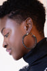 Black Crystal Hoop Earrings